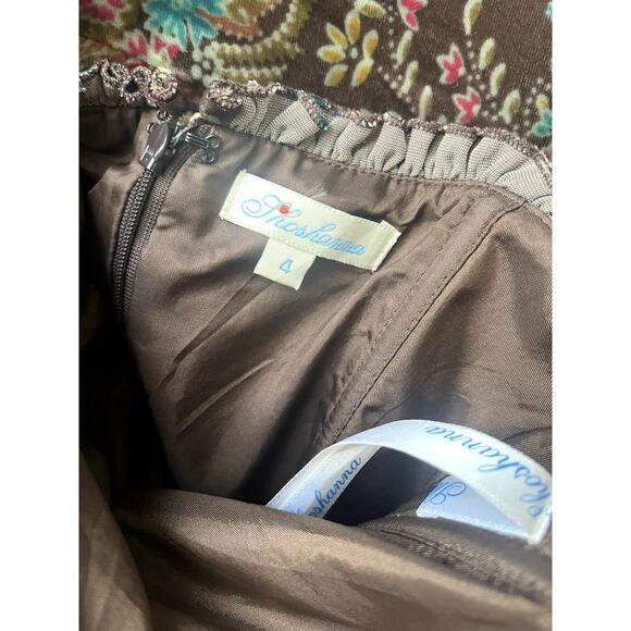 Shoshanna Vintage Paisley Strapless Dress 4 - Picture 3 of 6